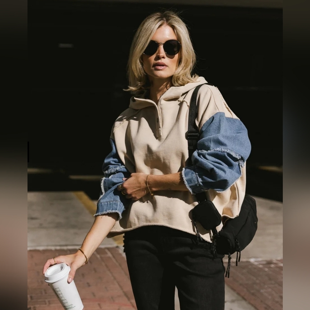 Bohme Corey Contrast Denim Top